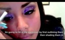Purple glitter eyeshadow