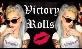 How To: Pin-Up Style Victory Rolls Hair Tutorial | D.I.Y