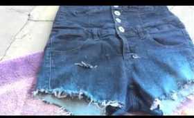 ♡ diy - how to: high waisted ombre shorts