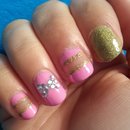 Pink with Rhinestone Accent