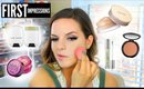 TRYING NEW MAKEUP PRODUCTS! 5 First Impressions & Demo | Casey Holmes