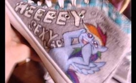 Custom Painted Shoes MLP Rainbowdash  my little pony friendship is magic Cosplay Gangnam