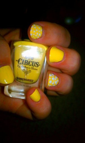 Polka Dot Mani using Circus By Andrea's Choice Somersault and Julep Kate