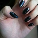 Black nails with gems