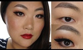 Golden Glam Eyes and Red Lips - How to bigger eyes for asian eyes   I Futilities And More
