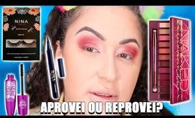 FIZ UMA MAKE COMPLETA COM PRODUTOS QUE NUNCA USEI! Duda Fernandes