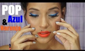 Delineador Azul + Labios Naranja | Kriz Reales