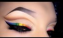Sexy Cut Crease with Rainbow Eyeliner - Spring Makeup Tutorial