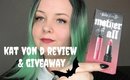 Kat Von D | Mother Of All Mini Lipstick Duo Review | Giveaway