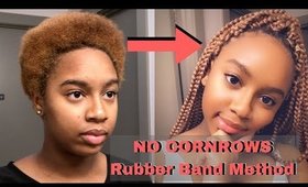 Individual Crochet Box Braids for SHORT HAIR!! | NO CORNROWS, NO BRAIDING, ONLY RUBBER BANDS!