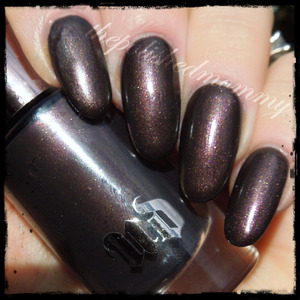 Swatch and review on the blog>>> http://www.thepolishedmommy.com/2013/12/urban-decay-blackheart.html

#purchasedbyme