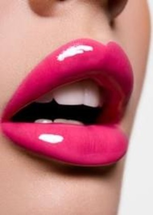 first get pink and gloss then mix it and put it on your lips
