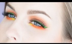 Neon Green & Orange Colorful Makeup Tutorial  |  Rebecca Shores