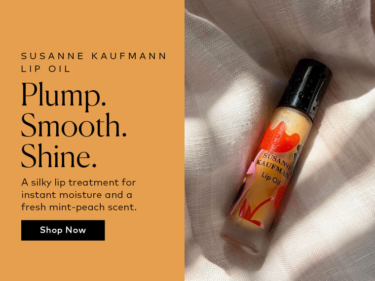 Formulated with botanical oils and a fresh mint-peach scent to visibly plump, smooth, and soften. Shop the Susanne Kaufmann Lip Oil at Beautylish.com