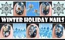 WINTER HOLIDAY NAILS | SNOWFLAKE CHRISTMAS STAMPING NAIL ART DESIGN TUTORIAL FOR HORT NAILS EASY