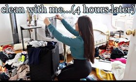 DEEP Cleaning My Room For 4 HOURS !!