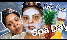 STAY HOME WITH ME AND RELAX! ULTIMATE SELF CARE SPA DAY  | PINEAPPLE EXFOLIATING POWDER