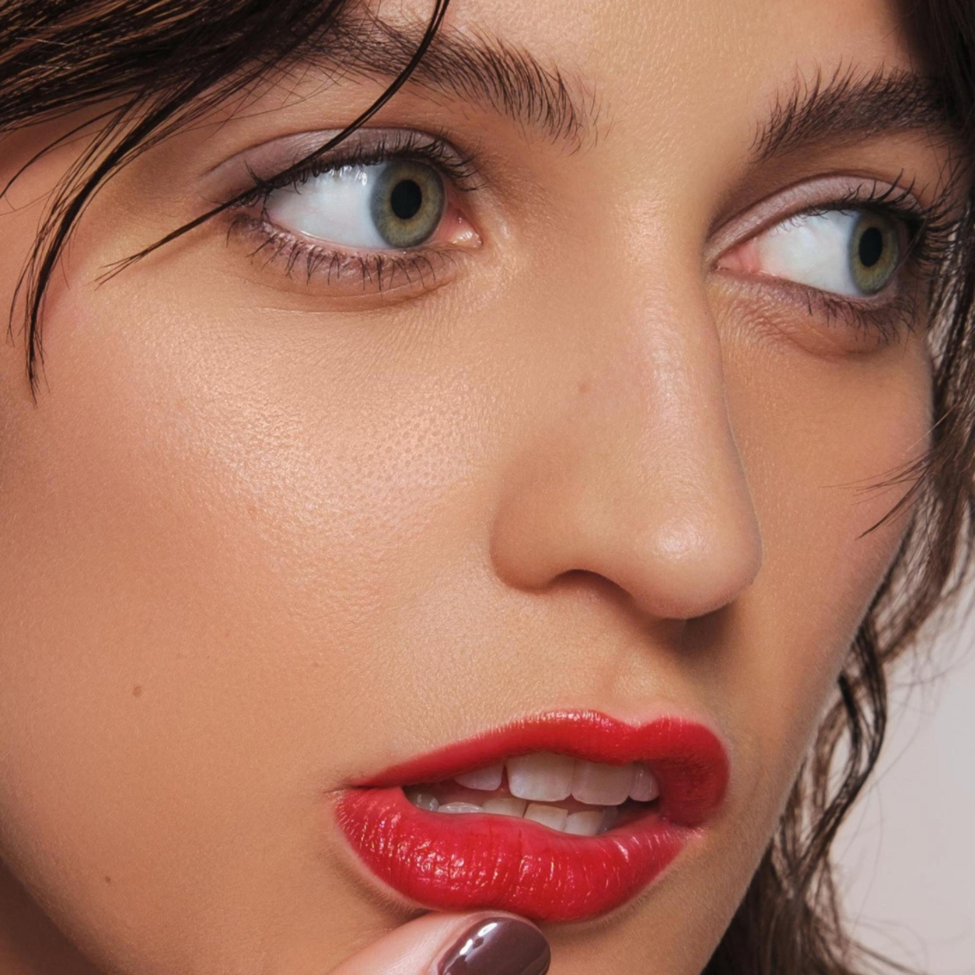 MOB Beauty Model Wearing Clay Lipstick