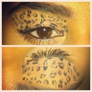 Leopard print eyeshadow