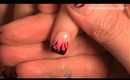 PINK AND BLACK FLAMES: robin moses nail art design tutorial