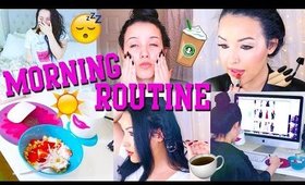 Morning Routine 2015 | Skincare, Food, & Makeup ♡