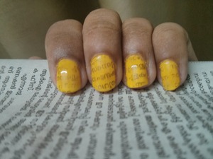 my first ever newspaper nails. my version with a local newspaper.