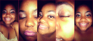 This is a collage from my first make-up tutorial