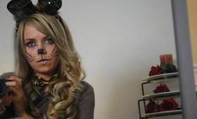 HALLOWEEN SMOKEY EYE CAT/MOUSE MAKEUP & HAIR TUTORIAL | Naturesknockout.com