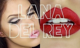 ♡ Lana Del Rey / Pin Up Girl Inspired Makeup  - Cut Crease w/ Nude & Red Lip ♡