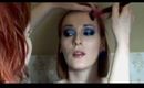 Dramatic evening blue eyes makeup tutorial