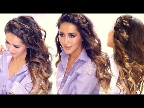 3 Easy HEADBAND BRAID Hairstyles & HSI Curls | Hair Tutorial ...