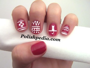 A great design for your next ugly Christmas sweater party!

Watch My Video Tutorial @ http://polishpedia.com/ugly-christmas-sweater-nail-art.html