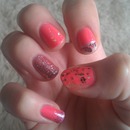 Pink party nails
