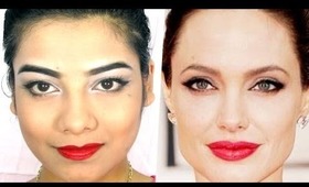 Angelina Jolie Inspired Makeup | Collab video
