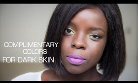 Complimentary Colors {Yellow Lids & Purple Lips] for Dark Skin