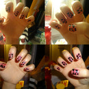 Pink tiger nails 