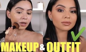 1 HR HOLIDAY GLAM MAKEUP + OUTFIT TRANSFORMATION