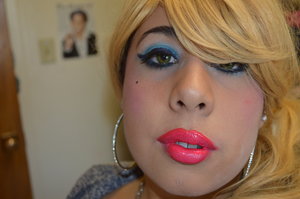 For this look, I decided to look to actual pictures of the original Barbie in the height of her fashion career. I also went two shades lighter than my actual skin color for my foundation. The lipstick is a Lunatick SFX Neon Highlighter lipstick. In order to get the very plump bottom lip I concealed the outter corner of my lips.