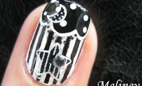 Romantic Moonlight Cinema Nail Art Design Tutorial for Short Nails Star Moon Movie 美甲教程