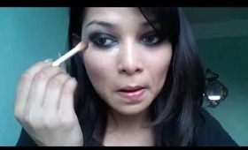 Dark smokey eye makeup look