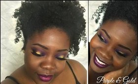 Purple and Gold Smoky Eye Tutorial