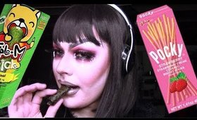 Drag ASMR? ○SEAWEED•POCKY• RED BEAN CAKE○ Whisper &Eating Sounds