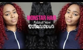 Monstar Hair on AliExpress | Natural Wave Frontal + Bundle Review