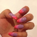 pink ombre nails