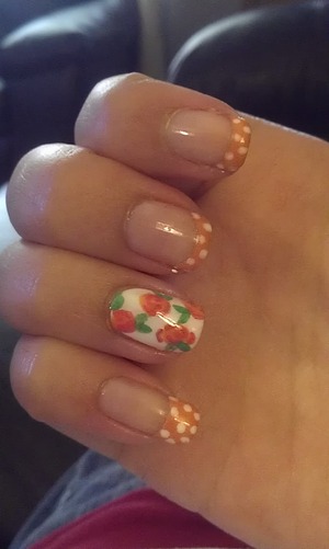 Spring nail design. Love doing cute flowers!