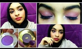 Purple & Pink makeup look w/ Winged liner (using H&M eyeshadow) | Reem