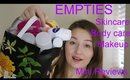 Product Empties - Skincare, Hair Care and Makeup Quick Reviews