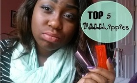 ♡ Top 5 Fall Lipsticks ♡