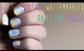 Pastel Watermarbled Nail Tutorial