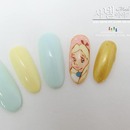 Alice in wonderland nail art